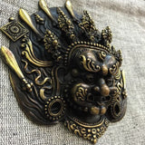 Brass DRAGON Mask Tibetan Buddhist Bronze Handcrafted from Nepal Very Detailed