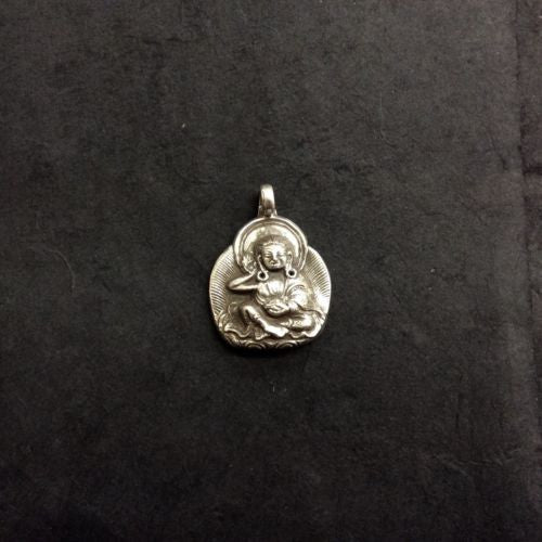 Milarepa Tibetan Buddhist Yogi Saint Sterling Silver 925 Pendant Made in Nepal