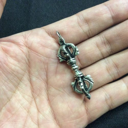 Vajra Dorje Tibetan Buddhist Ritual Item Tibetan Silver Handmade from Nepal