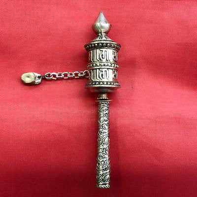 Beautiful Little Detailed Tibetan Buddhist PRAYER WHEEL with OM MANE PADME HUM