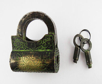 PARIJAT Handicraft Master Tricky Lock - Brass Padlock With 2 Keys, Super Secure & Hard To Open