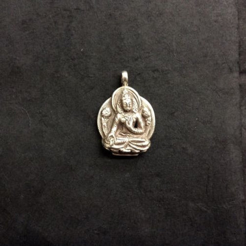 White Tara Female Buddha Health Sterling Silver 925 Pendant Made in Nepal