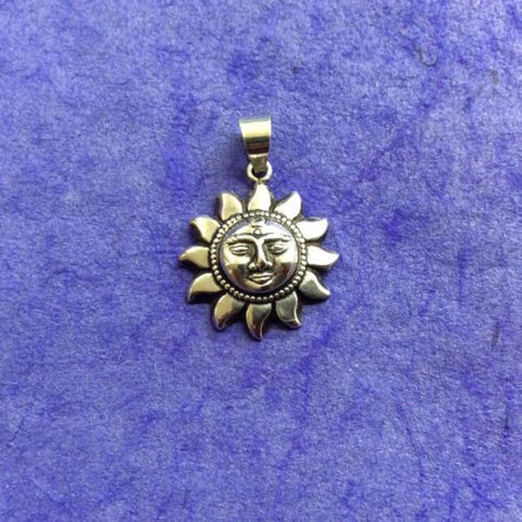 Surya Sun Sungod Sterling Silver 925 Pendant Made in Nepal