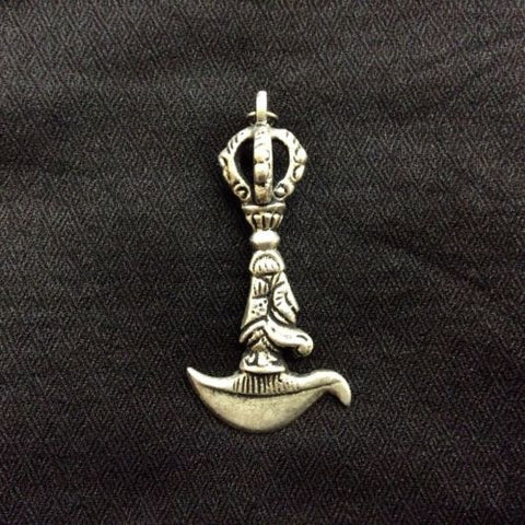 Dakini Knife Tibetan Buddhist Ritual Item Tibetan Silver Handmade from Nepal