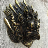 Brass GARUDA Mask Tibetan Buddhist Bronze Handcrafted from Nepal Very Detailed