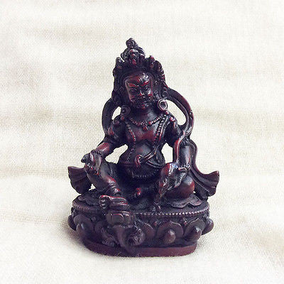 Kubera Zambala Tibetan Statue Handmade from Nepal Resin 4 Inch Handmade SM