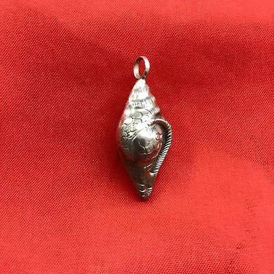 Beautiful Tibetan Buddhist CONCH SYMBOL Pendant STERLING SILVER 925