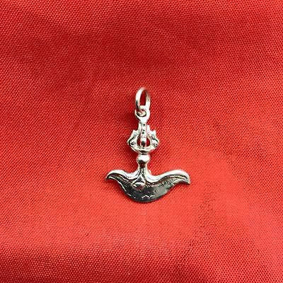 Tibetan Buddhist DAKINI CURVED KNIFE Pendant STERLING SILVER 925