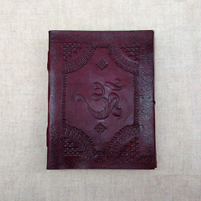 OM AUM INDIAN X-LARGE Leather Bound Handmade Paper Journal Diary Note Book