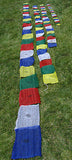 19 Feet Long 25 Tibetan Buddhist Prayer Flags Cotton Made by Tibetan Refugees LARGE