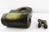 Lotus Lock Tibet Buddhist Vintage Style Brass PadLock