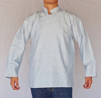 TRADITIONAL TIBETAN SHIRT COTTON SKY BLUE FOR MEN AND WOMEN - LIMITED EDITION