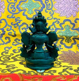 Small Green Tara Tibetan Buddhist Statue Handmade from Nepal Resin 4.25 Inch