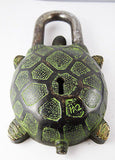 Vintage Tibet Buddhist Style Turtle Tortuoise Brass Puzzle PadLock 2