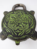 Vintage Tibet Buddhist Style Turtle Tortuoise Brass Puzzle PadLock 2