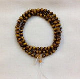 34 Inch Tiger Eye Tibetan Buddhist Prayer Rosary Mala 108 Beads from Nepal