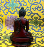 Medium Buddha Shakyamuni Tibetan Statue Handmade from Nepal Resin 5.75 Inch