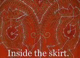 Ladies Indian Boho Hippie Long Sequin Skirt Rayon Orange