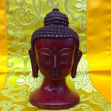 Buddha Head Tibetan Buddhist Handmade from Nepal Resin 4.5 Inches