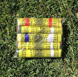 125 Tibetan Buddhist Prayer Flags Cotton Made by Tibetan Refugees MEDIUM 5 Rolls