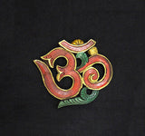 OM Wood Wallhanging Eco-friendly Handmade from Nepal Red Medium