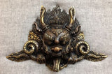 Dragon Mask Tibetan Buddhist Bronze Handcrafted from Nepal Very Detailed Medium