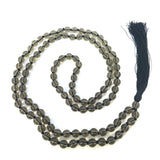 38 Inch Long Smokey Quartz Healing Crystal Japa Mala Hand Knotted 108 Prayer Bead Meditation Yoga Necklace Wrap Bracelet